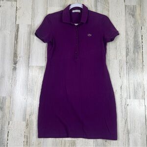 Lacoste Purple Polo Shirt Dress